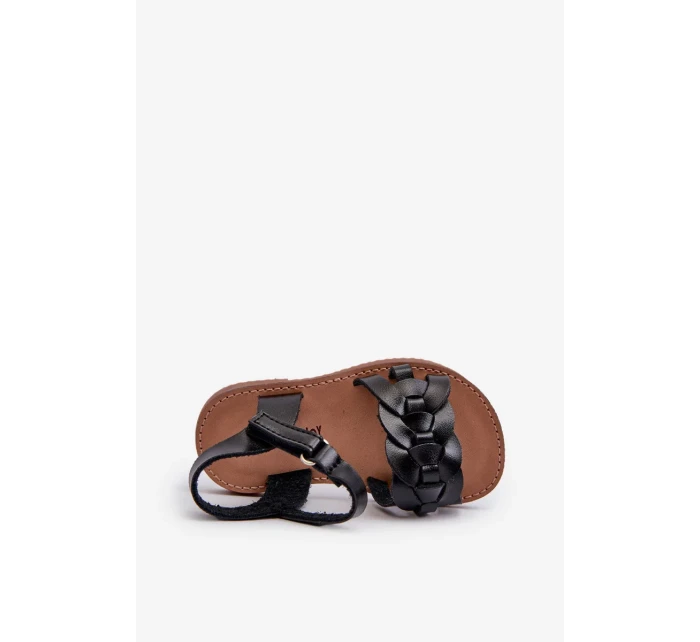 Detské sandále so zapínaním na suchý zips, čierne Marimona Detské sandále so zapínaním na suchý zips, čierne Marimona