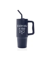 EVERY DEJ IS GUD DEJ - tmavomodrý cestovný termohrnček 900 ml