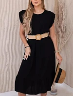 Dámske šaty 5997 s opaskom čierne - Kesi