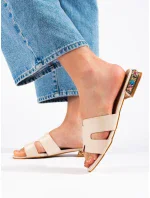 Exkluzívní hnědé nazouváky dámské bez podpatku Exkluzívní hnědé nazouváky dámské bez podpatku