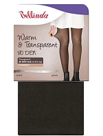 Dámske teplé pančuchy 80 DEN WARM & TRANSPARENT 80 DEN - BELLINDA - čierna