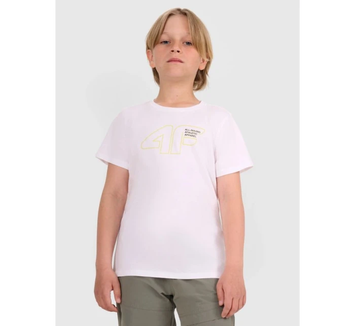 Chlapčenské tričko s potlačou 4F 4FJWAW25TTSHM2417-10S