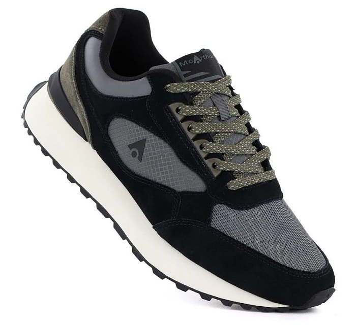 Pánske čierne kožené športové topánky Mcrthur MA254