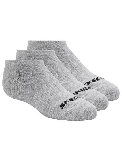 Skechers, 3 ks, unisex, bez froté, neviditeľné ponožky S114041-020, sivé, veľkosti 39–42 Skechers, 3 ks, unisex, bez froté, neviditeľné ponožky S114041-020, sivé, veľkosti 39–42