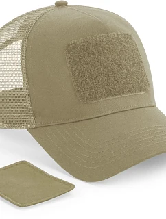 Beechfield B 641 5-panelová čiapka s kšiltom „Removable Patch Trucker“ 53.0641 púštna piesková