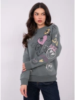 Mikina D10608BC02804A khaki Mikina D10608BC02804A khaki