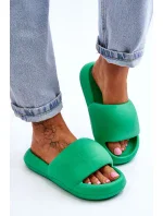 Dámské lehké pěnové pantofle na platformě Zelene Milton Dámské lehké pěnové pantofle na platformě Zelene Milton