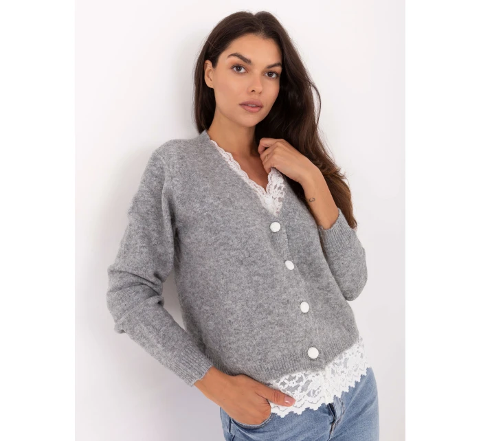 Dámsky sveter PM SW F513.16 Grey with ecru - FPrice