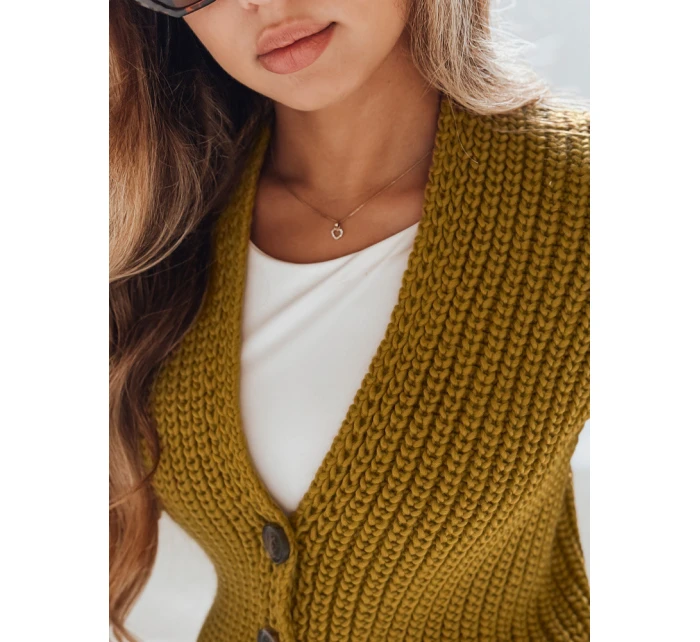 Dámský svetr hořčicové barvy Dstreet model 21967044 - FashionStreet