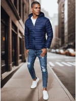 Pánská přechodná prošívaná bunda tmavě modrá Dstreet model 21968273 - FashionStreet