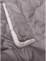 Dámska krátka vesta cappuccino s odnímateľnou kapucňou BH Forever (BH-2414BIG) Dámska krátka vesta cappuccino s odnímateľnou kapucňou BH Forever (BH-2414BIG)