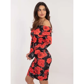 Šaty DHJ SK model 20585904 černá a červená - FPrice Šaty DHJ SK model 20585904 černá a červená - FPrice