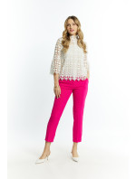 Monnari Elegantní kalhoty Elegantní dámské kalhoty Růžová barva