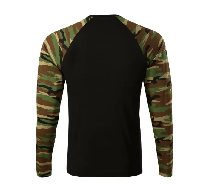 Maskáčové tričko LS unisex maskáčová hnedá