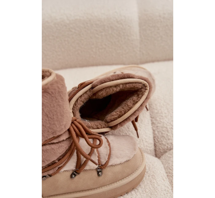 Dámské sněhové boty s kožíškem Béžová model 21803133 - D.Franklin