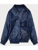 Tmavo modrá bunda typu pilotka (XW12X)