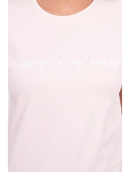 model 18743150 je moje kardio blůza pudrově růžová - K-Fashion