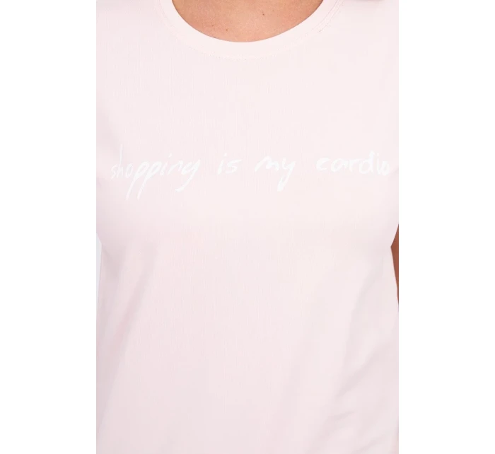 model 18743150 je moje kardio blůza pudrově růžová - K-Fashion