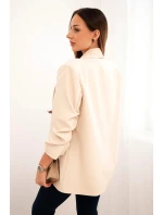 Bunda s klopami elegantná béžová