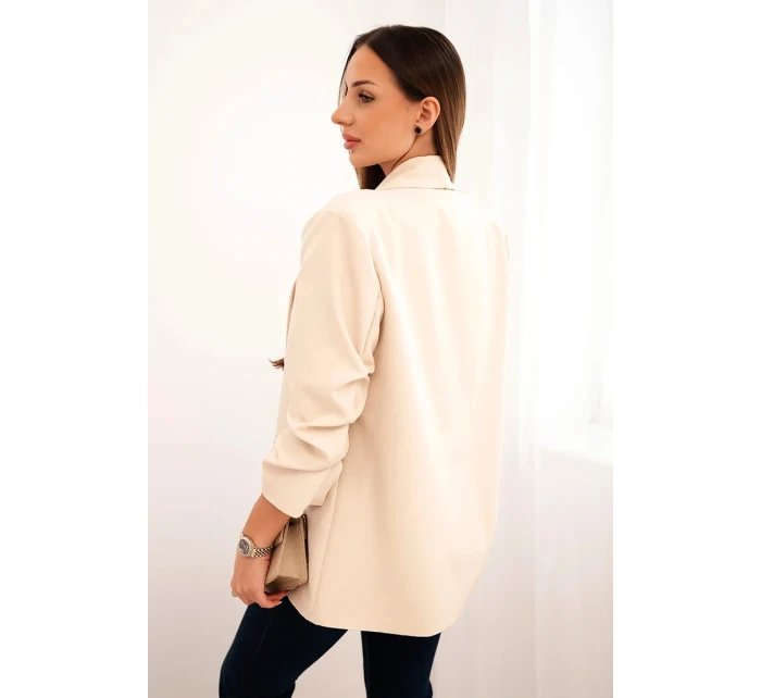 Bunda s klopami elegantná béžová