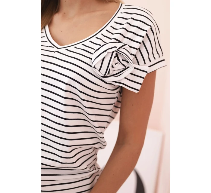 Dámsky bavlnený top na ramienka s výstrihom do V biely Dámsky bavlnený top na ramienka s výstrihom do V biely