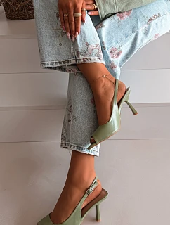 Dámské sandály na podpatku Zelené model 22091994 - Boto