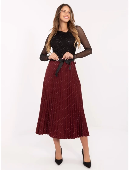 Spódnica MI SD model 21480434 bordowy - FPrice