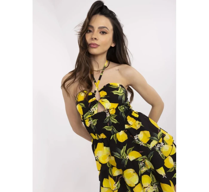 Šaty MI SK 23708.60 čierno-žlté