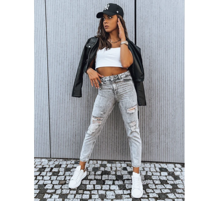 Dámské džíny light grey Dstreet model 21967897 - FashionStreet Dámské džíny light grey Dstreet model 21967897 - FashionStreet