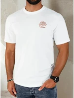 Pánské bílé tričko s potiskem Dstreet model 21973793 - FashionStreet