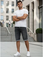 Spodenki męskie jeansowe ze czarne model 22210726 - FashionStreet Spodenki męskie jeansowe ze czarne model 22210726 - FashionStreet