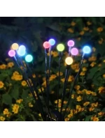 SOLÁRNA LAMPA TANCUJÚCA VO VETRE FAREBNÉ GULE 6 LED 72CM