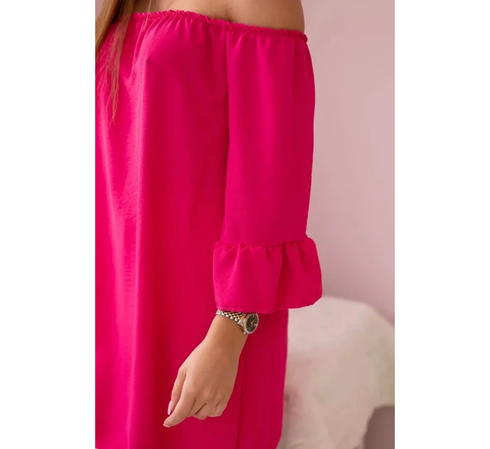 Španělská halenka s volánky na rukávu fuchsie Španělská halenka s volánky na rukávu fuchsie