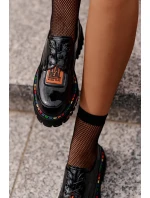 Lakierowane Półbuty Damskie Sznurowane Artiker 55C0499 Czarne Lakierowane Półbuty Damskie Sznurowane Artiker 55C0499 Czarne