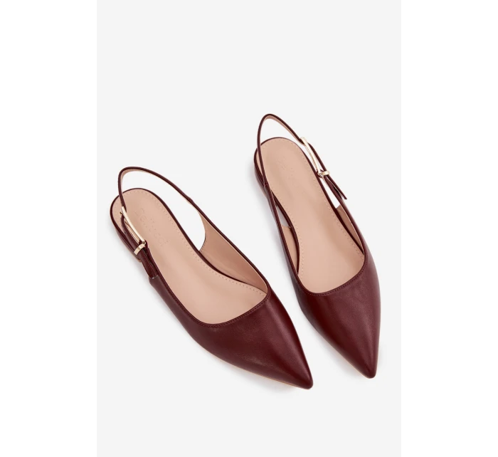 Baleríny Ze Zlatou Sponou Bordové Iverelle