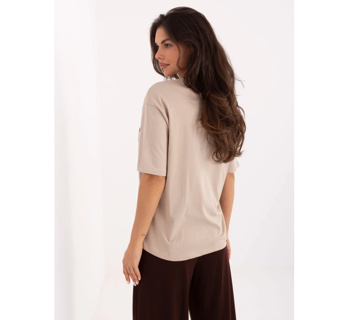 Tričko D12083AI02799A béžová