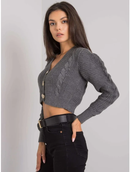 Dámský svetr LC SW model 15826246 tmavě šedý - FPrice Dámský svetr LC SW model 15826246 tmavě šedý - FPrice