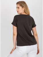 Bavlnené khaki tričko s potlačou