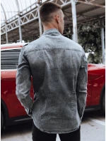 Pánska sivá košeľa FashionStreet DX2585