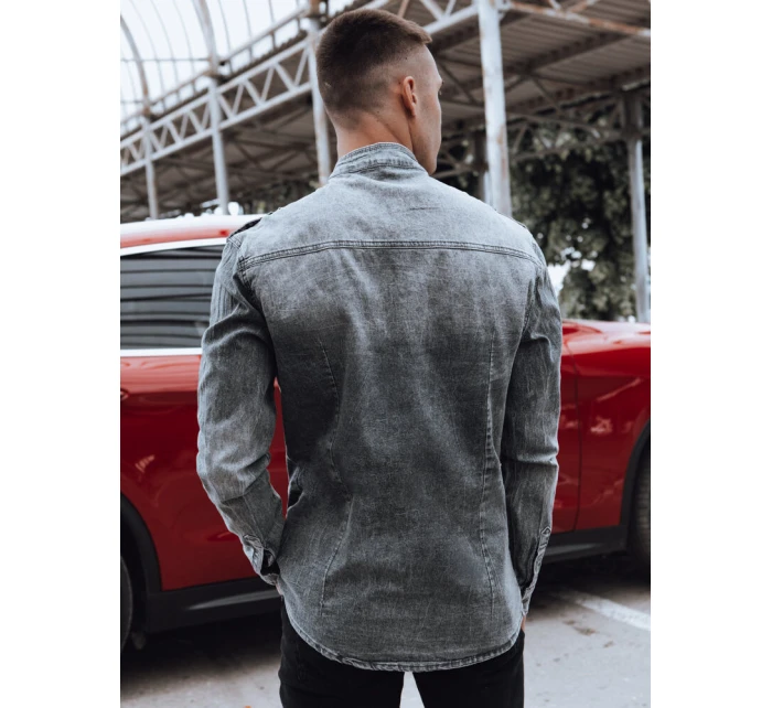 Pánska sivá košeľa FashionStreet DX2585