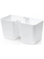 Kvetináč s bylinkami TWINS CUBE WITH CUTLERY WHITE