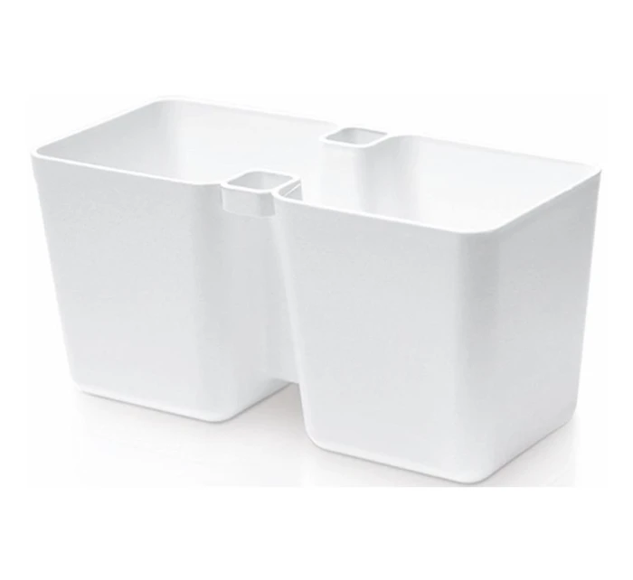 Kvetináč s bylinkami TWINS CUBE WITH CUTLERY WHITE
