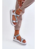 Dámské sandály na platformě Big Star model 21652651 Bílé - Big Star Shoes Dámské sandály na platformě Big Star model 21652651 Bílé - Big Star Shoes