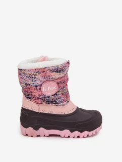 Dětské zimní boty pro dívky na zip Lee Cooper LCJ-25-10-3770 růžové