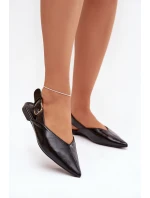 Lakované baleríny s přezkou Černé Rinalle Lakované baleríny s přezkou Černé Rinalle