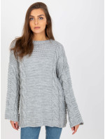 Dámsky sveter LC SW 8044 sivý