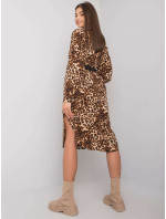 Béžové šaty s leopardím vzorom Tida OCH BELLA