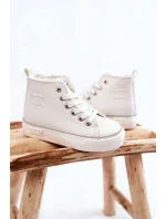 Detské vysoké tenisky so zipsom Big Star KK374227 White