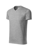Heavy V-neck tričko unisex tmavě šedý melír Heavy V-neck tričko unisex tmavě šedý melír