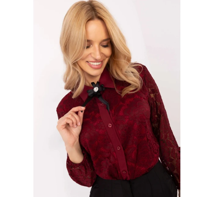 Dámska košeľa MI KS C242.16X Bordeaux - FPrice Dámska košeľa MI KS C242.16X Bordeaux - FPrice